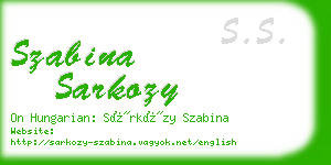 szabina sarkozy business card